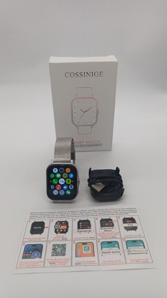Smartwatch touchscreen cinturino maglia - Argento