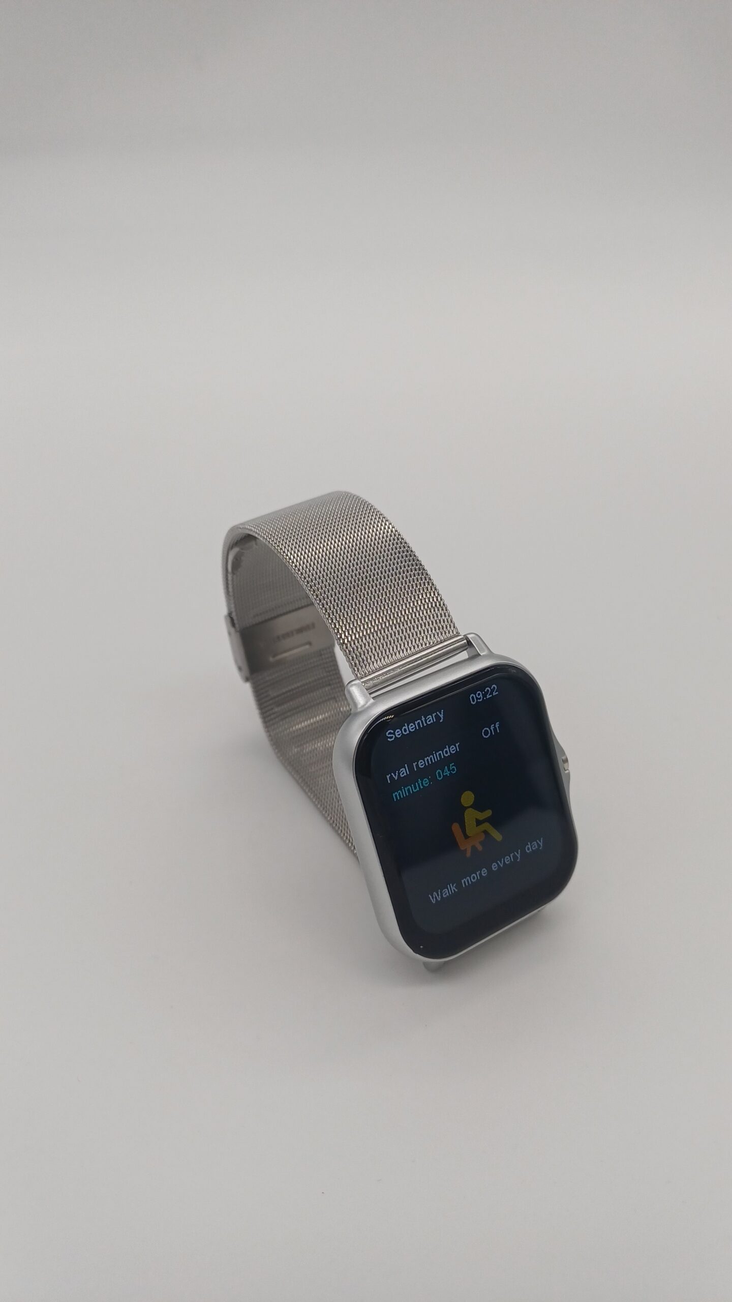 Smartwatch touchscreen cinturino maglia - Argento - immagine 6