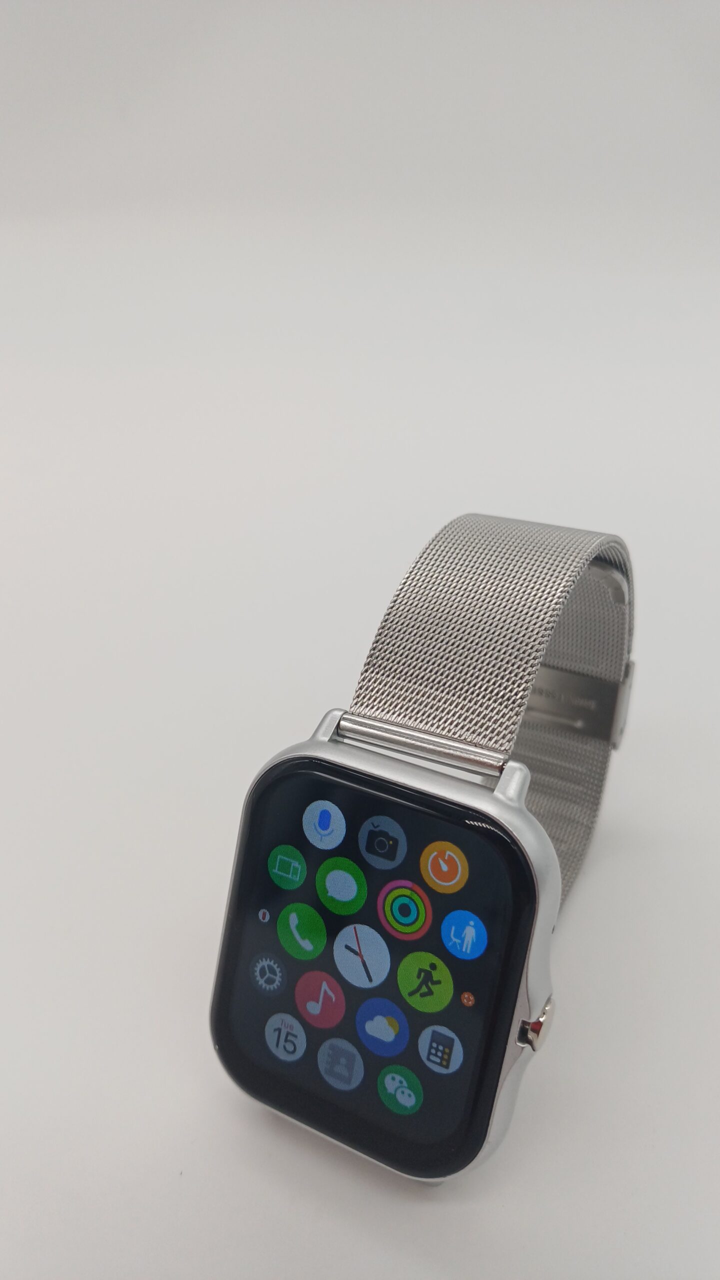 Smartwatch touchscreen cinturino maglia - Argento - immagine 8