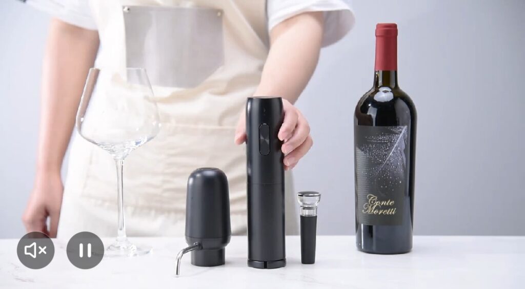 Set regalo apribottiglie elettrico 4 in 1